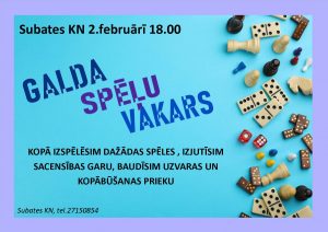 Galda spēļu vakars