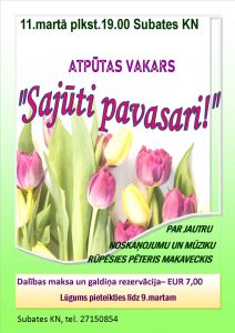 Atpūtas vakars “Sajūti pavasari!”