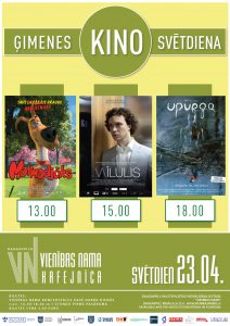 Vienības nams Daugavpilī aicina uz Ģimenes kino svētdienu aprīlī