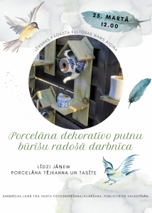 Porcelāna dekoratīvo putnu būrīšu radošā darbnīca