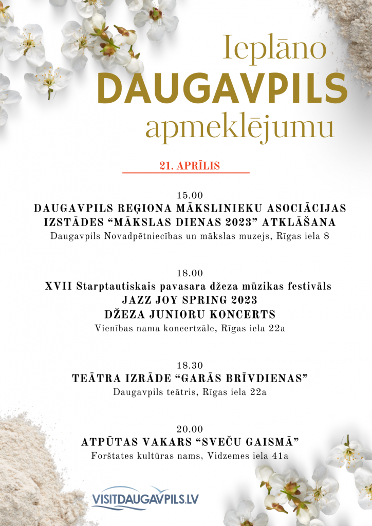 Pasākumi Daugavpilī 21. aprīlis