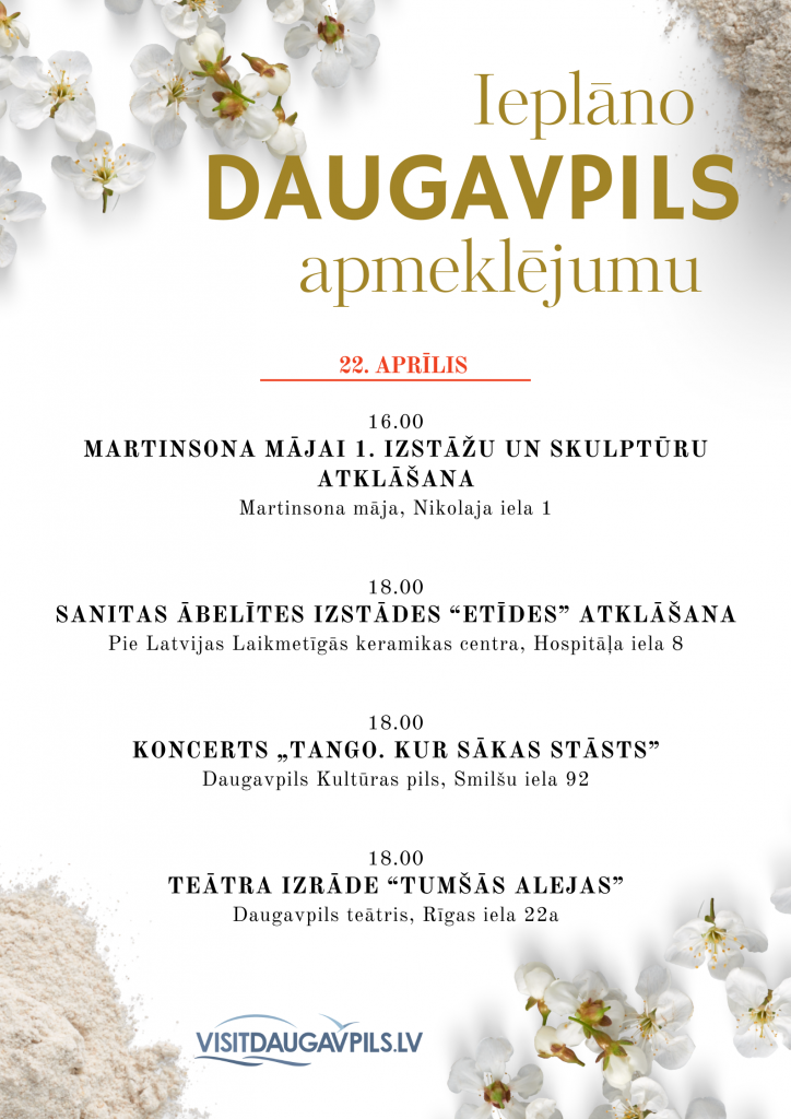 Pasākumi Daugavpilī 22. aprīlis