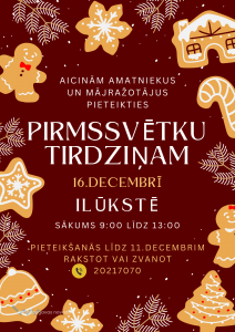 Aicina pieteikties mājražotājus pirmssvētku tirdziņam Ilūkstē