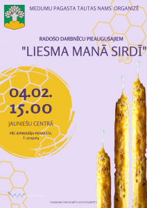 Radošā darbnīca pieaugušajiem “Liesma manā sirdī”