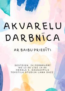 “Akvareļu darbnīca” tekstila studijā “LAMA DAZZ”