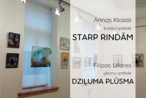 Annas Klosas kolāžu izstāde “Starp rindām” un Filipas Lifares gleznu izstāde “Dziļuma plūsma” Poļu kultūras centrā