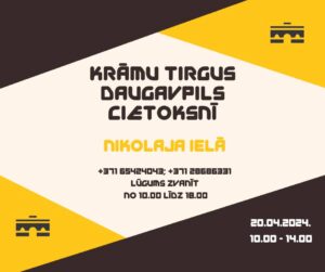 20. aprīlī Daugavpils cietoksnī notiks Krāmu tirgus
