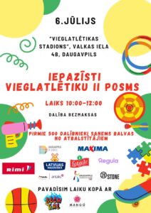 Bērnu un jauniešu sporta festivāls “Iepazīsti vieglatlētiku II posms”.