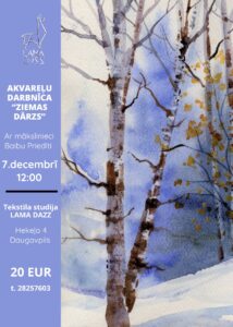 Akvareļu darbnīca “Ziemas dārzs”