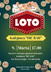 Galdaspēles “Loto” vakars kafejnīcā “DIČ bar”
