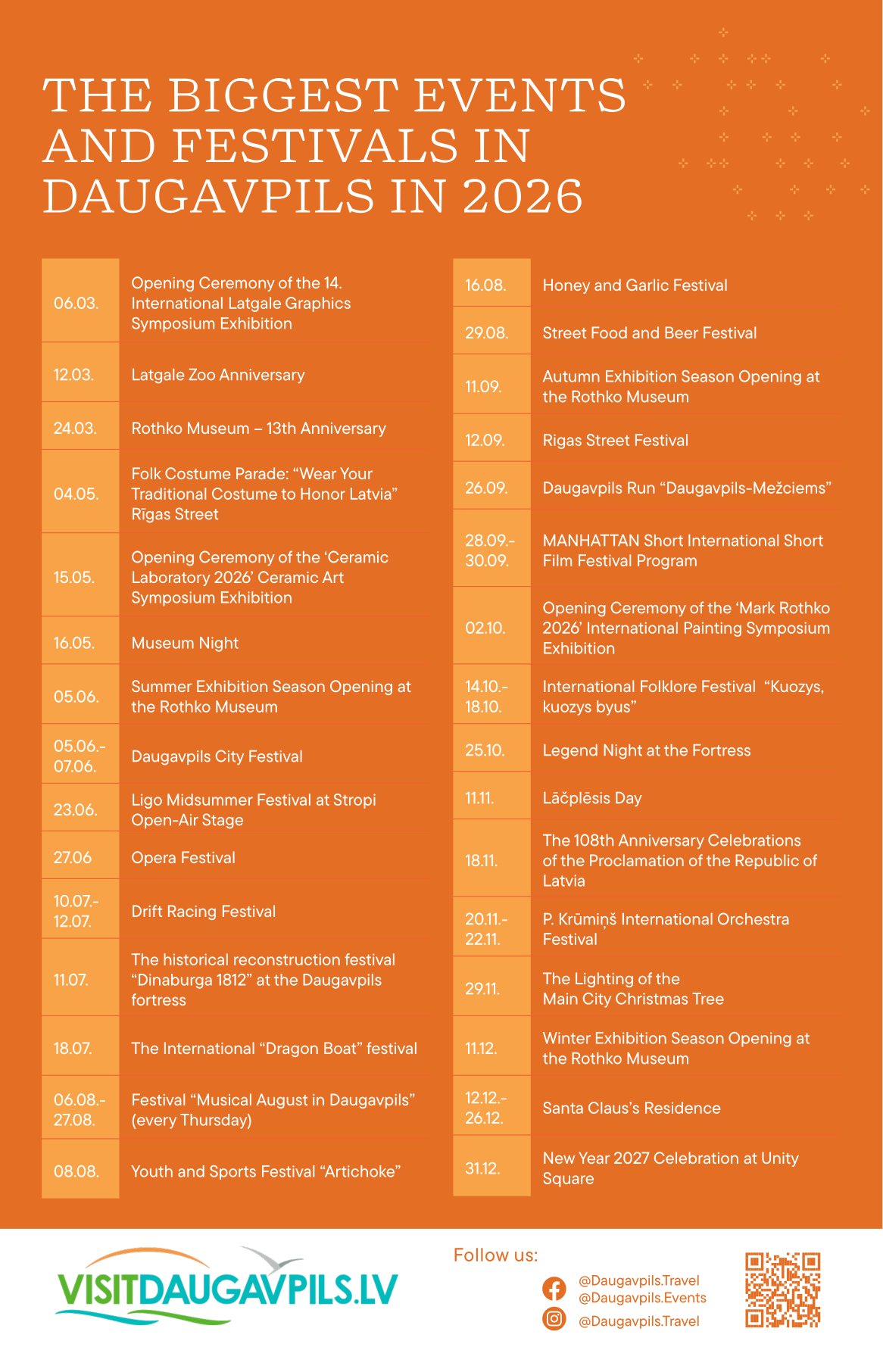 Lielāko pasākumu plāns 2026