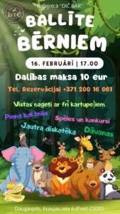 Ballīte bērniem kafejnīcā “DIC BAR”