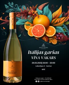 Itālijas garšas vīna vakars