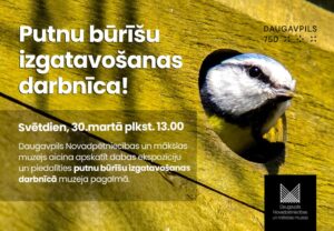 Putnu būrīšu izgatavošanas darbnīca Daugavpils Novadpētniecības un mākslas muzeja pagalmā