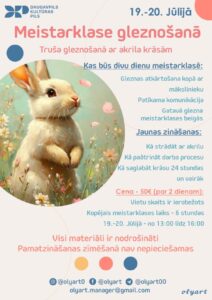 Gleznošanas nodarbība “Truša gleznošana ar akrila krāsām”