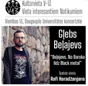 Pianista Gļeba Beļajeva jubilejas koncerts kultūrvietā “V13”