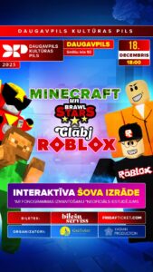 Interaktīva šova izrāde bērniem “Minecraft un Brawl Stars glābj Roblox”