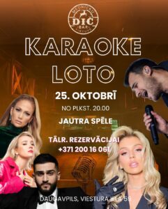 Karaoke loto spēle klubā “DIČ SHOT”