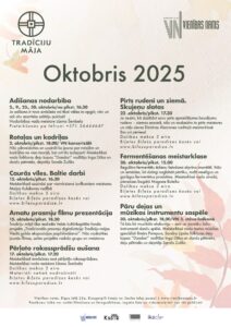 Pasākumi Tradīciju mājā 2025. gada oktobrī