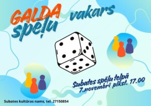 Galda spēļu vakars