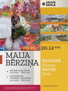 Maijas Bērziņas personālizstāde MIKC “Daugavpils Dizaina un mākslas vidusskolas Saules skolā”