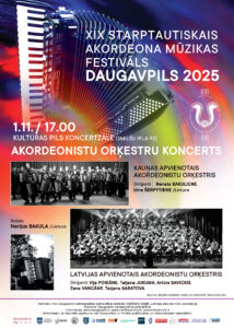 XIX Starptautiskais akordeona mūzikas festivāls Daugavpilī. Akordeonistu orķestru koncerts