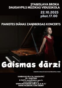Pianistes Diānas Zandbergas koncerts “GAISMAS DĀRZI”