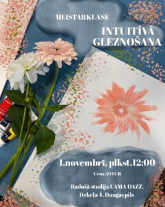 Intuitīvā gleznošanas nodarbība tekstila studijā “LAMA DAZZ”