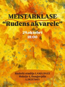 Meistarklase “Rudens akvarele” tekstila studijā “LAMA DAZZ”