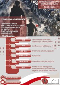 Pirmā pasaules kara muzejā Medumos norisināsies zinātniskā konference