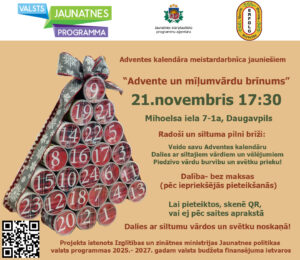 Adventes kalendāra meistardarbnīca jauniešiem