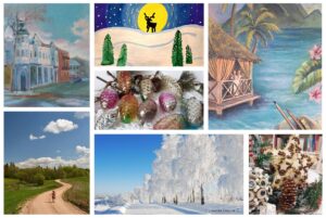 Mākslas izstādes Latgales Centrālās bibliotēkas filiāles decembrī