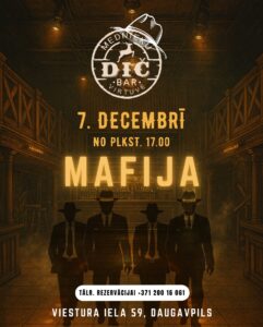 Spēle “Mafija” restobārā “DIČ BAR”