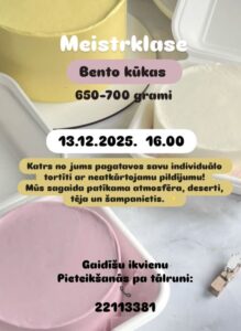 Bento kūku meistarklase “Aliss Studio” telpās