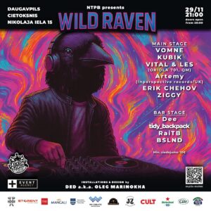 Elektroniskās mūzikas nakts “Wild Raven” Daugavpils cietoksnī