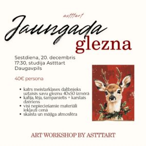 Meistarklase “Jaungada glezna” studijā “Astttart”