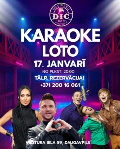 Karaoke loto spēle restobārā “DIČ BAR”