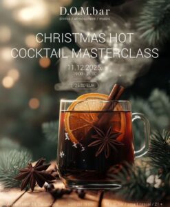 Ziemassvētku kokteiļu meistarklase kokteiļbārā “D.O.M.bar”