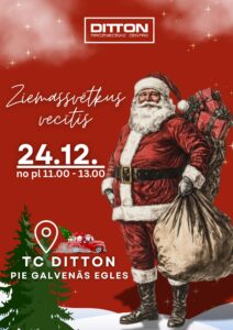 Tikšanās ar Ziemassvētku vecīti tirdzniecības centrā “Ditton”