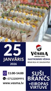 Suši un Eiropas virtuves brančs gastrobārā “Vēsma”