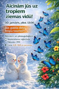 Ceļojums tauriņu pasaulē tauriņu studijā “Fly.Fly.lv”