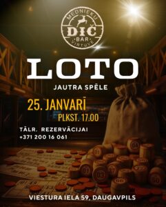 Loto spēle restobārā “DIČ BAR”