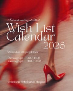 Radošā darbnīca “Wish List kalendāru 2026. gadam” studijā “Astttart”