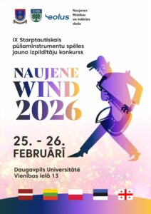 Notiks IX Starptautiskais pūšaminstrumentu spēles jauno izpildītāju konkurss “Naujene WIND 2026”