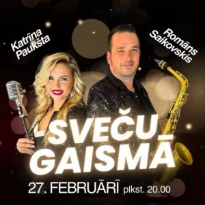 Atpūtas vakars “Sveču gaismā” ar Katrīnu Paukštu un Romānu Saikovski