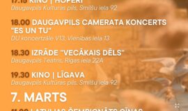 Pasākumi Daugavpilī 06.03.-12.03.2026.