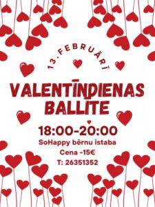 Valentīndienas ballīte bērnu istabā “SoHappy”
