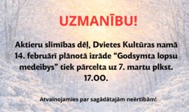 Augšdaugavas novada pasākumi 13.02. – 19.02.