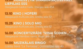 Pasākumi Daugavpilī 06.03.-12.03.2026.