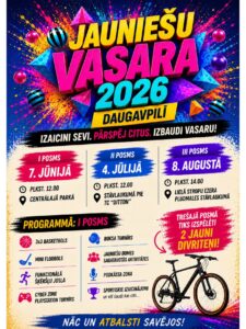 “Jauniešu vasara” — a youth festival of sports, recreation and music, first stage